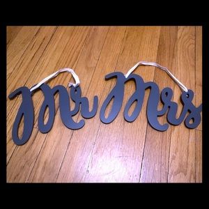 Mr and Mrs signs